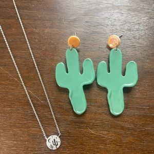 Cactus Earring and Necklace